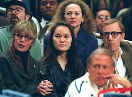 Two crossed lines that form an 'x'. Woody Allen Mia Farrow Soon Yi Previn Everything You Need To Know