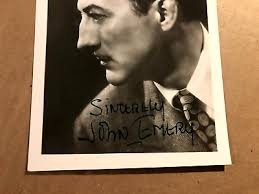 John Emery Very Rare Very Early Autographed Photo '49 +Handwritten Note  w/Env