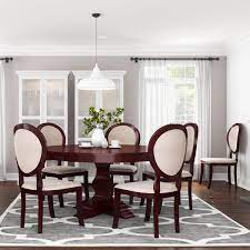 See more ideas about round kitchen table, kitchen table settings, round kitchen table set. Aripeka Solid Mahogany Wood Round Dining Table Upholstered Chairs Set