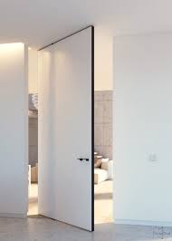 Modern Pivot Door With Offset Axis Pivoting Hinges That Don T Require Any Built In Parts To Bardage Bois Interieur Menuiserie Interieure Idee Deco Appartement