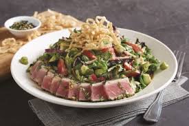 Bj S Brewhouse Mini Deep Dish Pizza Garden Fresh Specialty Salads Seared Ahi Tuna Recipe Ahi Tuna Salad Seared Ahi