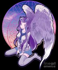 Total popularity of the set of hashtags — 17,091,591. Pastel Goth Angel Horned Devil Anime Kawaii Girl Digital Art By The Perfect Presents