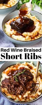 Red Wine Braised Short Ribs In Dutch Oven Veronika S Kitchen Recipe In 2020 Dutch Oven Ribs Dutch Oven Recipes Oven Recipes Healthy