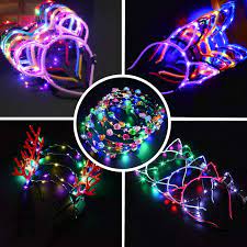 Check spelling or type a new query. Glow Party Supplies 50 Pack Led Flower Crowns Flashing Flower Headdress Glow In The Dark Light Up Flower Headband For Girls Women Bulk Masquerade Hawaiian Luau Beach Party Favors Wedding July 4th Gift Accessories