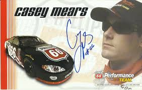 Casey Mears NASCAR Racing Original Autograph 7x11 Signed Hero Card