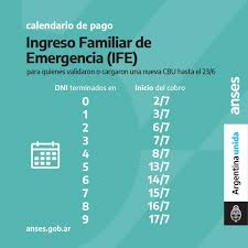 Cómo consultar la fecha de cobro del ingreso familiar de emergencia ingresar al aplicativo exclusivo del ife en el portal oficial de anses completar el número de cuil. Asi Seran Las Fechas De Pago Del Ife Para Julio Canal Verte