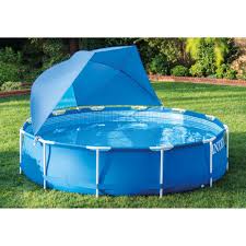 Intex Pool Canopy For 12 18 Above Ground Round Metal Frame And Ultra Frame Pools Walmart Com In 2020 Pool Canopy Easy Set Pools Swimming Pool House