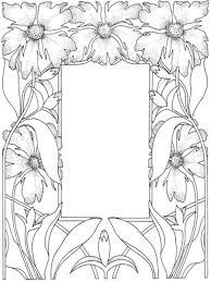 Adult coloring book and mandalas are proved to help adults release the stress and feel better. Picture Frame Template Flower Drawing Coloring Pages Painting