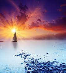 Landscape sea sunset designed by ranadhie. Sunset Under The Sea Landscape Hd Picture Free Download