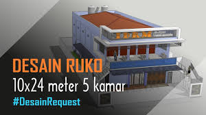 Fungsi yang dimiliki bisa saja tak hanya satu, namun juga 2 fungsi yang berbeda dalam satu bangunan. Desain Ruko Minimalis 10x24 2 Lantai 5 Kamar Lahan 15x32 Youtube