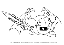 Once enough damage is done, meta knight will enter the second form of battle and will transform in four. Dark Meta Knight Coloring Page Novocom Top