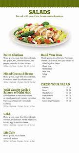 Life Cafe Menu Meals Snacks For Your Healthy Diet At Life Time Healthy Food Menu Healthy Cafe Healthy Vegetarian Dinner