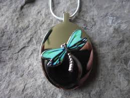 Dragonfly Stainless Steel Urn Necklace