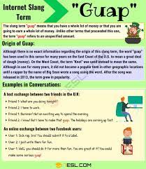 Guap Definition What Is The Meaning Of The Popular Term Guap 7esl Meant To Be English Vocabulary English Lessons