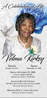 Velma Kirksy Obituary