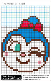 それいけ アンパンマン コキンちゃんのアイロンビーズ図案 サキエルのアニメドット絵ブログ クロスステッチ 図案 刺繍 図案 ビーズクロスステッチ