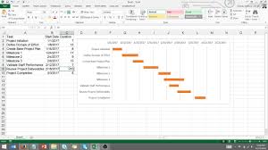 create a gantt chart in excel