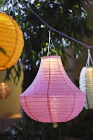 Solvinden Solarhangeleuchte Led Fur Draussen Rosa 46 Cm Led Solarleuchten Aussenleuchten