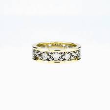 Men S Filigree Wedding Band Diamond Ring Yellow Gold Men Filigree Ring Wedding Band Men Uniqu Filigree Wedding Band Mens Wedding Bands Rose Gold Mens Ring