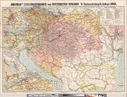 Det ungarske namnet på landet er «magyarország» som tyder 'magyarlandet'. File 1918 Map Artaria S Eisenbahnkarte Von Osterreich Ungarn Und Den Balkanlandern Jpg Wikimedia Commons