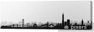 San antonio texas city skyline silhouette black background. Leinwandbild San Francisco Skyline Silhouette Vektor Pixers Wir Leben Um Zu Verandern