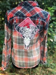 Maybe you would like to learn more about one of these? Upcycled Ombre Bleached Red Blue Plaid Flannel Shirt With Etsy Flannel Shirt Plaid Flannel Shirt Blue Flannel Shirt