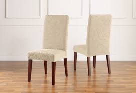 Stretch Jacquard Damask Short Dining Chair Slipcover Form Fit Machine Washable In 2020 Slipcovers For Chairs Dining Chair Slipcovers Dining Chairs