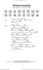 Jamiroquai Virtual Insanity Sheet Music For Guitar Chords In 2020 Virtual Insanity Digital Sheet Music Guitar Chords
