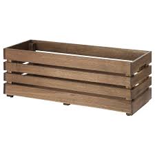 Ikea Stjarnanis Blomsterkasse Udendors Akacie Du Kan Forbinde Blomsterkasserne Ved At Stable Dem Oven Pa H Flower Boxes Outdoor Pots Outdoor Storage Bench