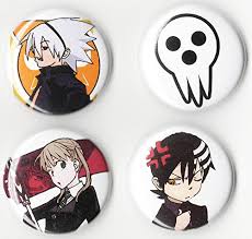Looking for a good deal on anime pins? Soul Eater Button Set 4 Pcs Pack 1 Inch Pin Back Anime Buy Online In Brunei At Brunei Desertcart Com Productid 41594429