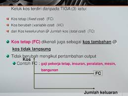 </li></ul><ul><li>kos yg berkaitan dengan input berubah kos berubah. Bab 3 Konsep Dan Kegunaan Kos Pengeluaran Ppt Download