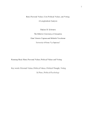 Pdf Basic Personal Values Core Political Values And Voting A Longitudinal Analysis