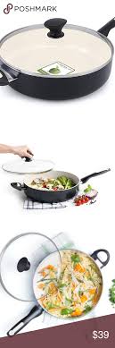 5qt Ceramic Non Stick Covered Saute Pan Saute Pan Ceramic Non Stick Ceramic Coating