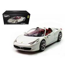 Out of 5 starswrite a review. Ferrari 458 Italia Spider White Elite Edition 1 43 Diecast Car Model By Hotwheels Walmart Com Walmart Com