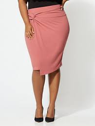 Ftf Pamela Knotted Pencil Skirt New York Company