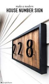 Diy Modern House Number Sign Modern House Numbers Sign Modern House Number House Number Sign