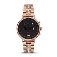 The 44mm case is available in a variety of colors, including rose gold, smoke stainless steel, and the subdued black that i have. Fossil Venture Hr Rose Gold Smartwatch Ftw6011 Fossil Malaysia