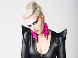Uv Lightning Bolt Punk Earrings Neon Pink Pr Bowie Festival Etsy Punk Earrings Burning Man Accessories Lightning Bolt Earrings