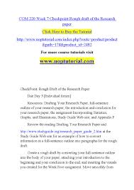 We are prepared to meet your demands. Com 220 Week 7 Checkpoint Rough Draft Of The Research Paper By Ewrtuiop Issuu