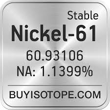 | meaning, pronunciation, translations and examples. Nickel 61 Nickel 61 Isotope Enriched Nickel 61