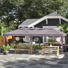 Party tents are temporary outdoor structures that can be used for events ranging from a wedding to a flea market to a beach party. Large Outdoor Party Tents Wayfair
