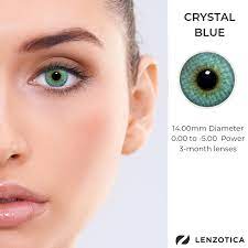 Crystal Blue Contact Lenses Colored Dark Brown Eyes Crystals