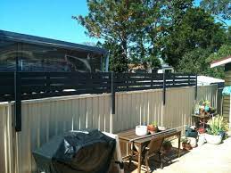 Wood Privacy Screen To Attach To Colourbond Fence Privacy Fence Landscaping Fence Modern Colourbond Fence