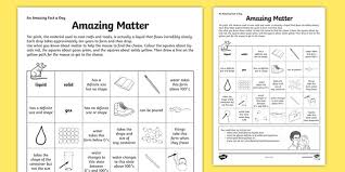 This is a standard states and capitals quiz. States Of Matter Worksheet Primary Science Resources