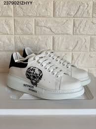 Black And White Alexander Mcqueen Sneakers Alexander Mcqueen Woman Man Oversize Sneakers Black White Skull Design Shoes Mens Sneakers Sneakers Black