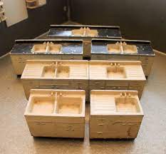 That one night in 1857 granny gave birth to 240 offspring? My Rare Lyon Kitchen Cabinets Saleman S Sample Kit With Real Metal Cabinets Retro Renovation