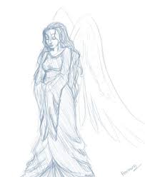 Simple Angel Sketch Angel Sketch Drawings Art