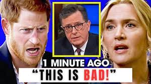 Harry Furiously Exits Colbert Late Show As Kate Winslet Refuse Addressing  Him As His Highness