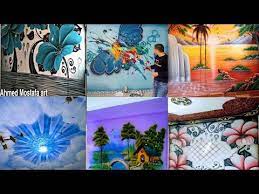 رسومات حوائط كوكتيل من أحدث الرسومات الجداريه 2020 youtube home decor tapestry decor