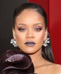 The Unexpected Summer Makeup Trend Celebs Are Loving Right Now Rihanna Makeup Purple Lipstick Makeup Summer Makeup Trends